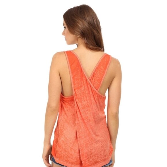 We the Free Orange Break of Dawn Crisscross Tank - Size - Small - NWT - Picture 2 of 7